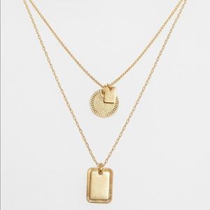 NWOT Madewell // Keaton Etched Coin Necklace Set